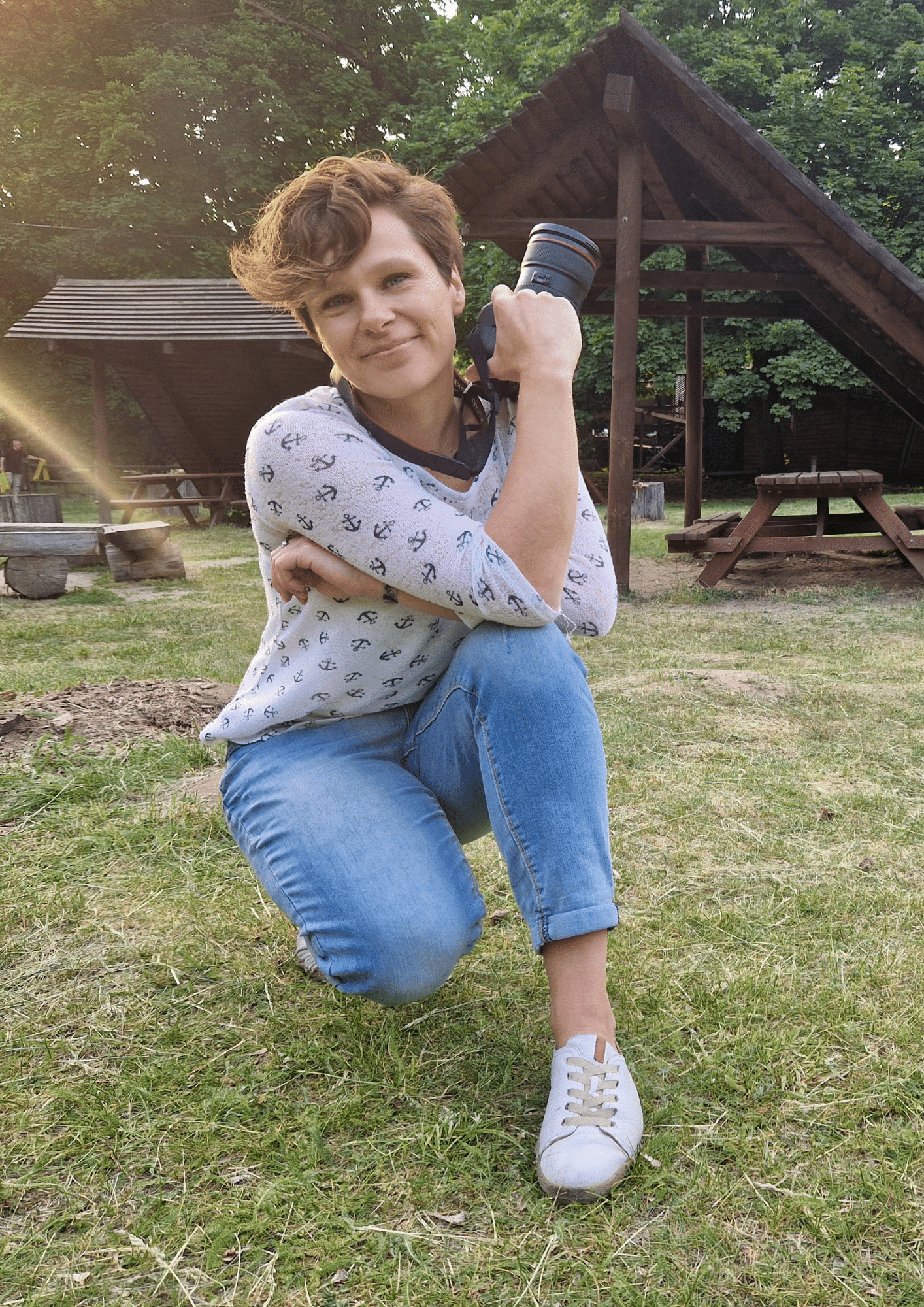 fotograf w plenerze, zdjęcia latem